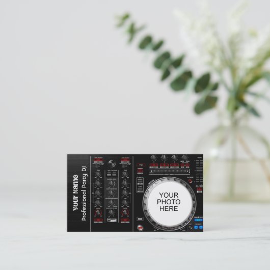 DJ Business Card Visitenkarte (Stehend Vorderseite)