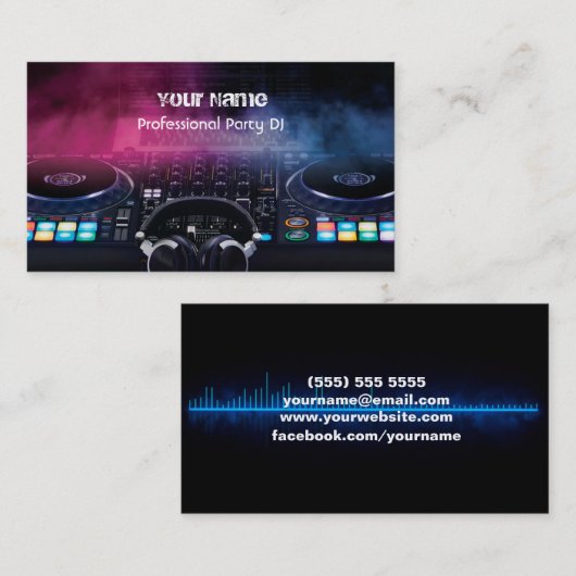 DJ Business Card Visitenkarte (Vorne/Hinten)