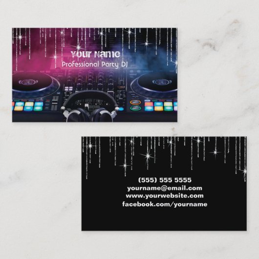 DJ Business Card Visitenkarte (Vorne/Hinten)