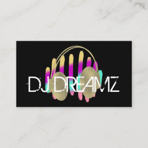 DJ Business Musikproduzent Neon und Faux Gold Visitenkarte