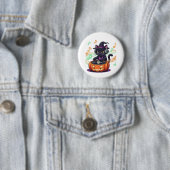 Dj cat halloween Oversibler T - Shirt Button (Beispiel)