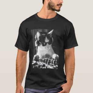 DJ Cat Musik Kunst T-Shirt