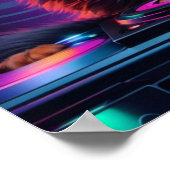 Dj cat poster (Ecke)