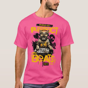 DJ Cat Purfect Beats Meowsic Fest Turntable EDM G T-Shirt