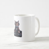 DJ Cat Scratching Vinyl _2 Kaffeetasse (VorderseiteRechts)