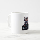 DJ Cat Scratching Vinyl _2 Kaffeetasse (Vorderseite Links)