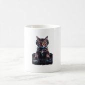 DJ Cat Scratching Vinyl _2 Kaffeetasse (Mittel)