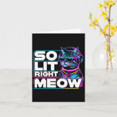 Dj Cat so weit rechts Meow Edm Techno Rave Party F Karte (Gelbe Blume)