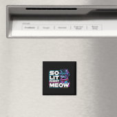 Dj Cat so weit rechts Meow Edm Techno Rave Party F Magnet (In Situ (Geschirrspüler))