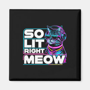 Dj Cat so weit rechts Meow Edm Techno Rave Party F Magnet