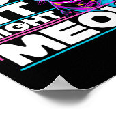 Dj Cat so weit rechts Meow Edm Techno Rave Party F Poster (Ecke)