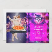 DJ Cat Turntable Mixer Einladung (Vorderseite)