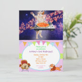 DJ Cat Turntable Mixer Einladung (Stehend Vorderseite)