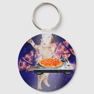 DJ Cat Turntable Mixer Schlüsselanhänger