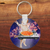 DJ Cat Turntable Mixer Schlüsselanhänger (Vorderseite)