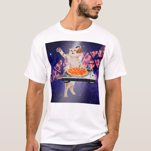 DJ Cat Turntable Mixer T-Shirt (Vorderseite)