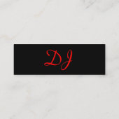 DJ CD Business Card I Mini Visitenkarte (Rückseite)