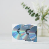 DJ CD Business Card II Visitenkarte (Stehend Vorderseite)