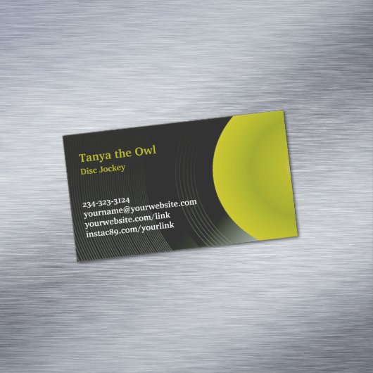 DJ-CD-Hintergrund Magnetische Visitenkarte (Beispiel)