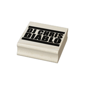 DJ CHRIS DIABLO LOGO RUBBER BRIEFMARKE MEDIUM GUMMISTEMPEL