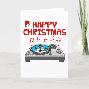 DJ Christmas Card Music Producer Musiker Dankeskarte