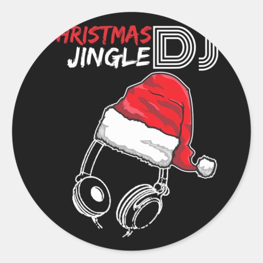Dj Christmas Jingle Zitat - Funny Geschenke und pr Runder Aufkleber (Vorderseite)