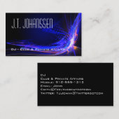 DJ - Color Explosion Black Standard Business Cards Visitenkarte (Vorne/Hinten)
