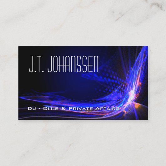 DJ - Color Explosion Black Standard Business Cards Visitenkarte (Vorderseite)