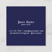 DJ Colorful Neon Lights Lebend - Ausstechen Quadratische Visitenkarte (Rückseite)