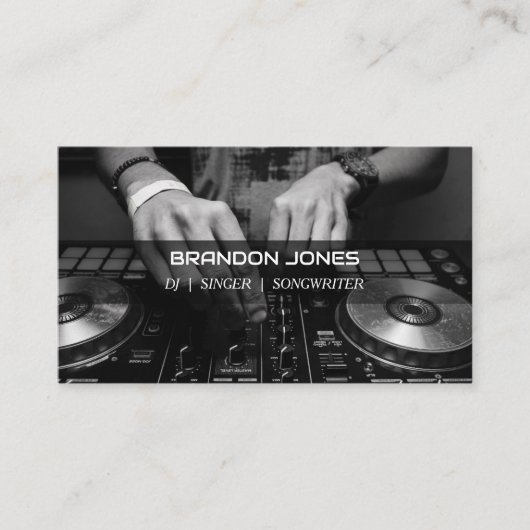 DJ Console Custom Beruflich Visitenkarte (Vorderseite)