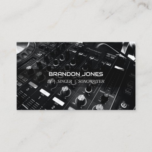 DJ Console Custom Beruflich Visitenkarte (Vorderseite)