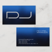 DJ Contemporary Stylish Blue Background Visitenkarte (Vorne/Hinten)