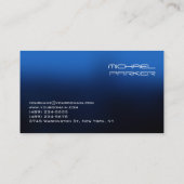 DJ Contemporary Stylish Blue Background Visitenkarte (Rückseite)