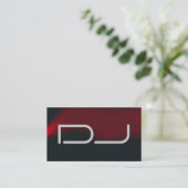DJ Contemporary Stylish Red Black Gray Visitenkarte (Stehend Vorderseite)