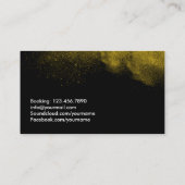 DJ Cool Gold Powder Party Music Visitenkarte (Rückseite)