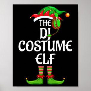 Dj Costume Elf Matching Family Group Weihnachtsfei Poster