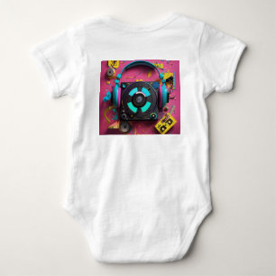 DJ Culture Music Symbols for Kids Wear Baby Strampler