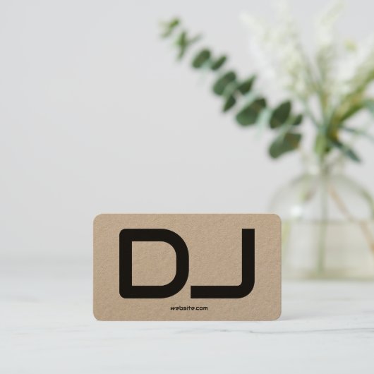 DJ Custom QR Code Business Card Visitenkarte (Stehend Vorderseite)