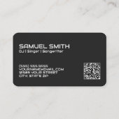 DJ Custom QR Code Premium Telefonnummerkarte (Rückseite)