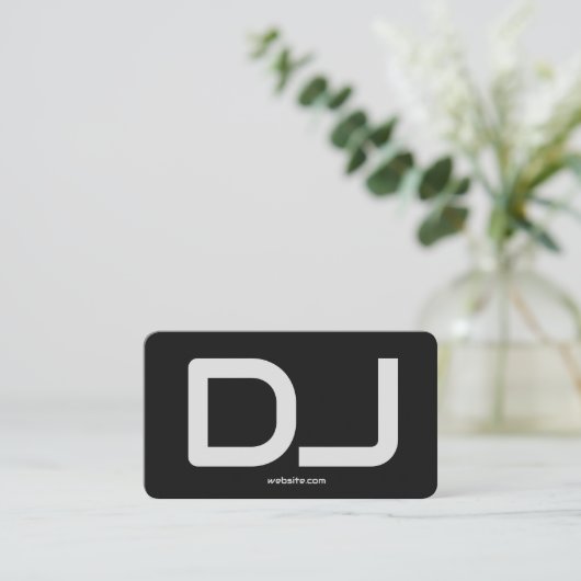 DJ Custom QR Code Premium Telefonnummerkarte (Stehend Vorderseite)