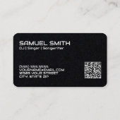 DJ Custom QR Code Premium Visitenkarte (Rückseite)