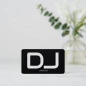 DJ Custom QR Code Premium Visitenkarte (Stehend Vorderseite)