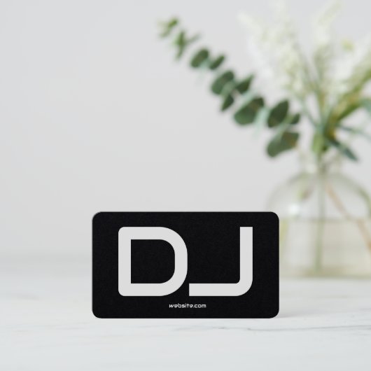 DJ Custom QR Code Premium Visitenkarte (Stehend Vorderseite)