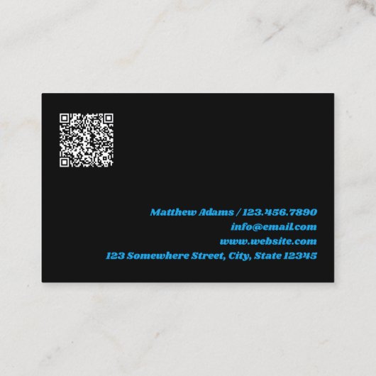 DJ Custom QR Code Visitenkarte (Rückseite)