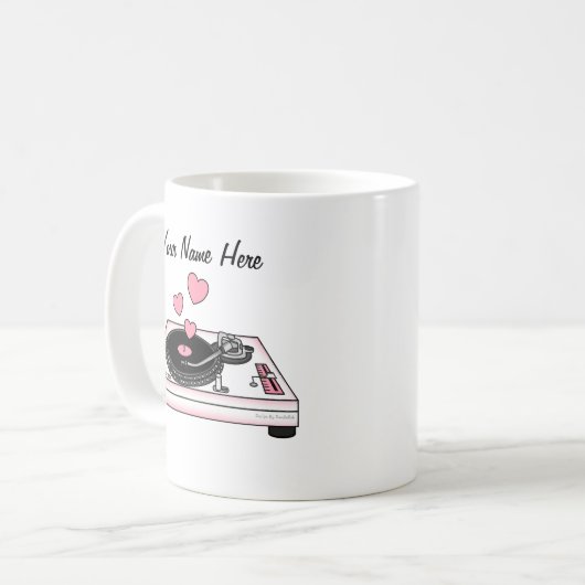 DJ Custom Wedding Tasse Music Lover Musiker (Vorderseite Links)