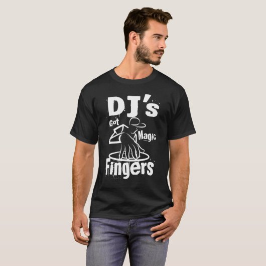 Dj Dance Mix Radio Spinning Vinyl Disk Jockey Deej T-Shirt (Vorne ganz)