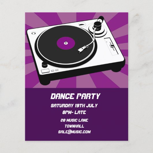 DJ Dance Party Disco Flyer (Vorne)