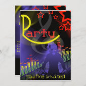 DJ Dance Party V3 Einladung (Vorne/Hinten)
