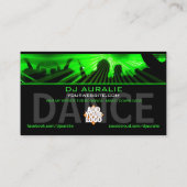 DJ Dance Rave Lasers Club Business Card Visitenkarte (Rückseite)
