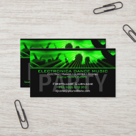 DJ Dance Rave Lasers Club Business Card Visitenkarte